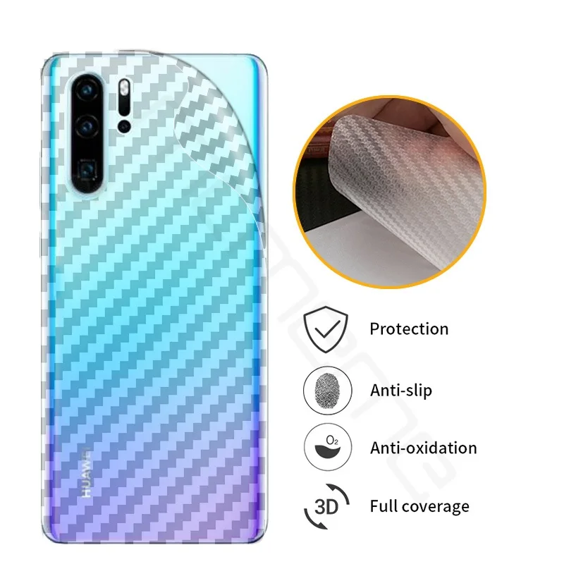 5 шт./лот пленка из углеродного волокна для Huawei P30 Pro задняя наклейка с защитой