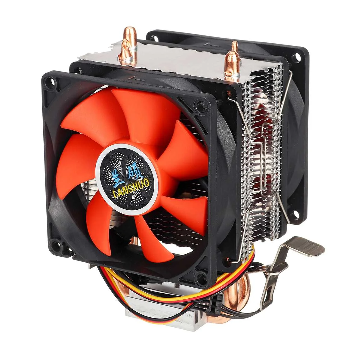 Мини 3pin 2 тепловые трубы Процессор охладитель компьютер PC Процессор охлаждающий вентилятор охлаждения двойной вентилятор для Intel LGA 775/1150/1151/1155/1156 AMD AM2 AMD3