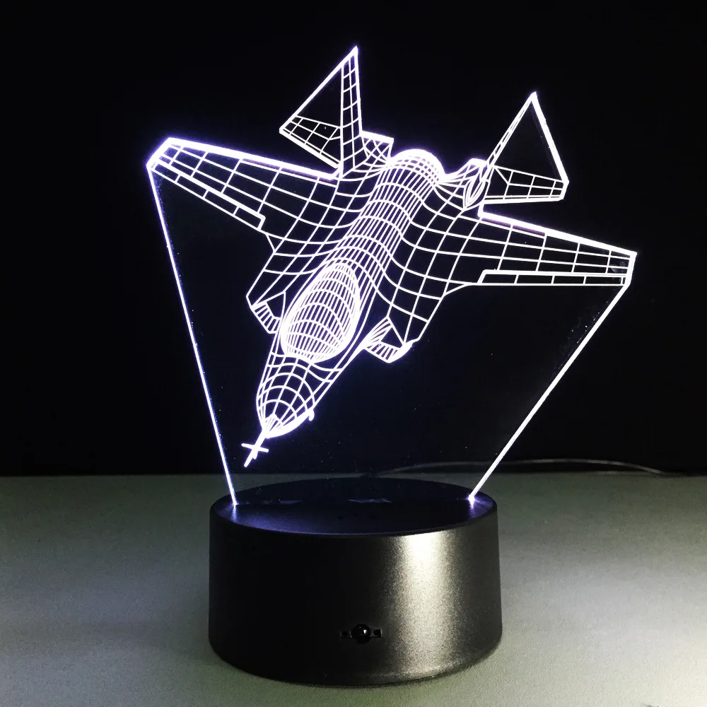 7 Цвет изменение истребитель ночной Светильник Коллекционная Чаризард 3D