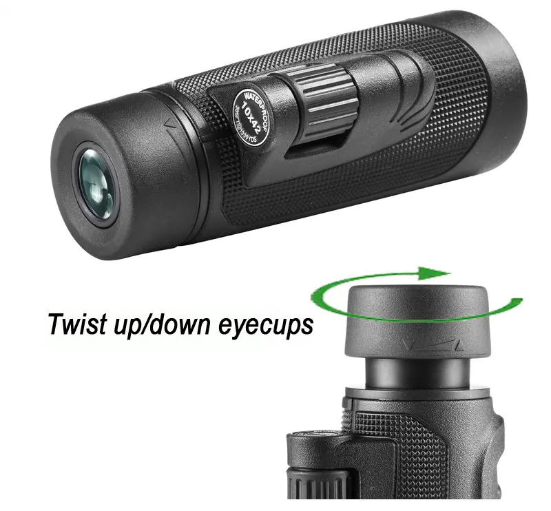 Askco 10X42 HD монокулярный телескоп мощный ручной Монокуляр охотничий зрительный прицел для наружного наблюдения за птицами с отверстием для штатива