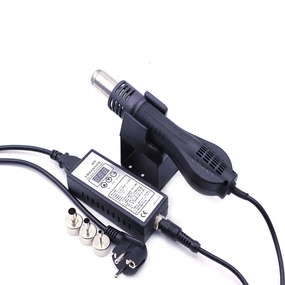 

8858 110V 220V Portable Hot Air Gun BGA Rework Solder Station Hot Air Blower Heat Gun Intelligent detection and cool air
