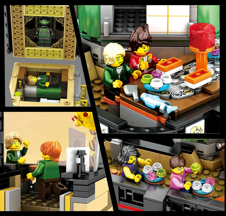Ninjago City DIY наборы строительных блоков 5040 шт. обучающая игрушка для детей