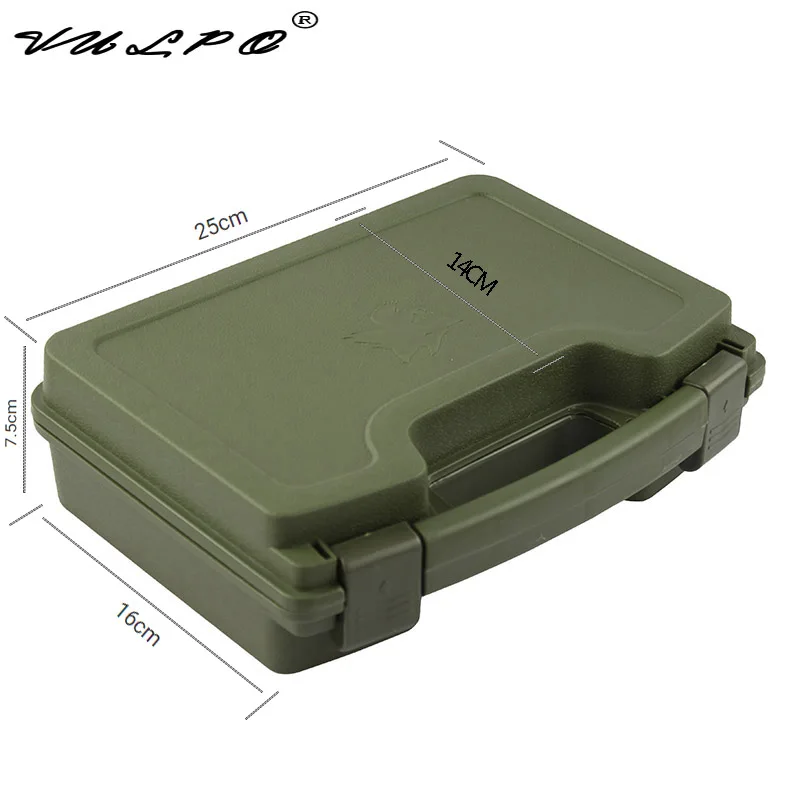 VULPO ABS Pistol Case Tactical handbags Hard Gun Padded Foam Lining For Hunting Airsoft | Спорт и развлечения
