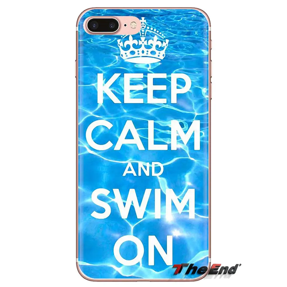 Сохраняйте спокойствие и плавайте для Huawei G7 G8 P7 P8 P9 P10 P20 P30 Lite Mini Pro P Smart Plus 2017 2018 2019