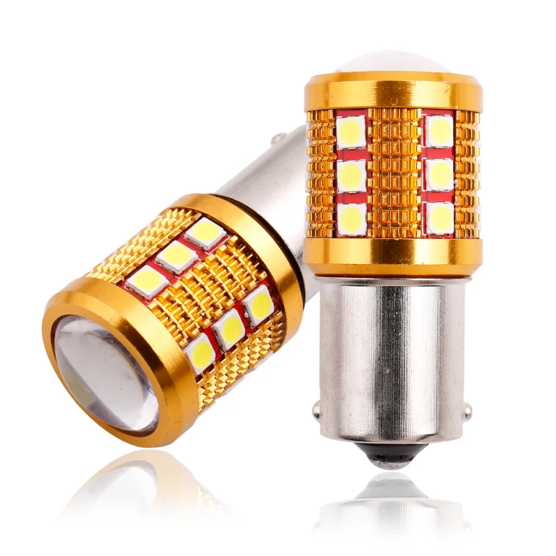 2x Canbus светодиодный светильник BA15S P21W 1156 3030 24SMD BAY15D P21/5 Вт 1157 светодиодный светильник для автомобилей сигнала поворота светильник s Белый Янтарь DC 12V