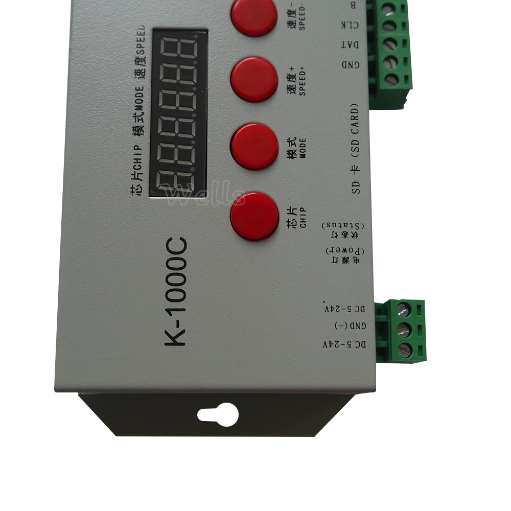 K-1000C(T-1000S обновляться) контроллер WS2812B, WS2811, APA102, 2813 светодиодный 2048 Пиксели программный контроллер DC5-24V