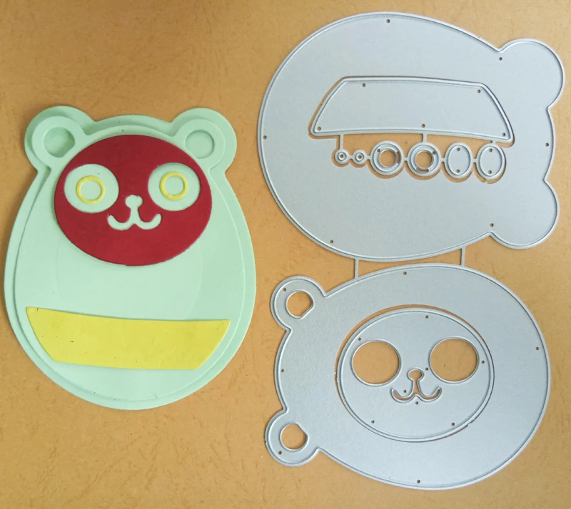 Hemere Metal Cutting Dies Cute Tumbler Panda Frame Stencil For DIY Scrapbooking Emboss Paper Cards Die Cuts Photo Making Craft | Дом и сад