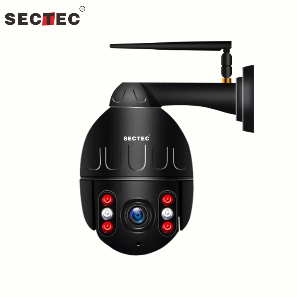 SECTEC IP камера WiFi 1080P Беспроводная металлическая PTZ скоростная купольная IR Onvif
