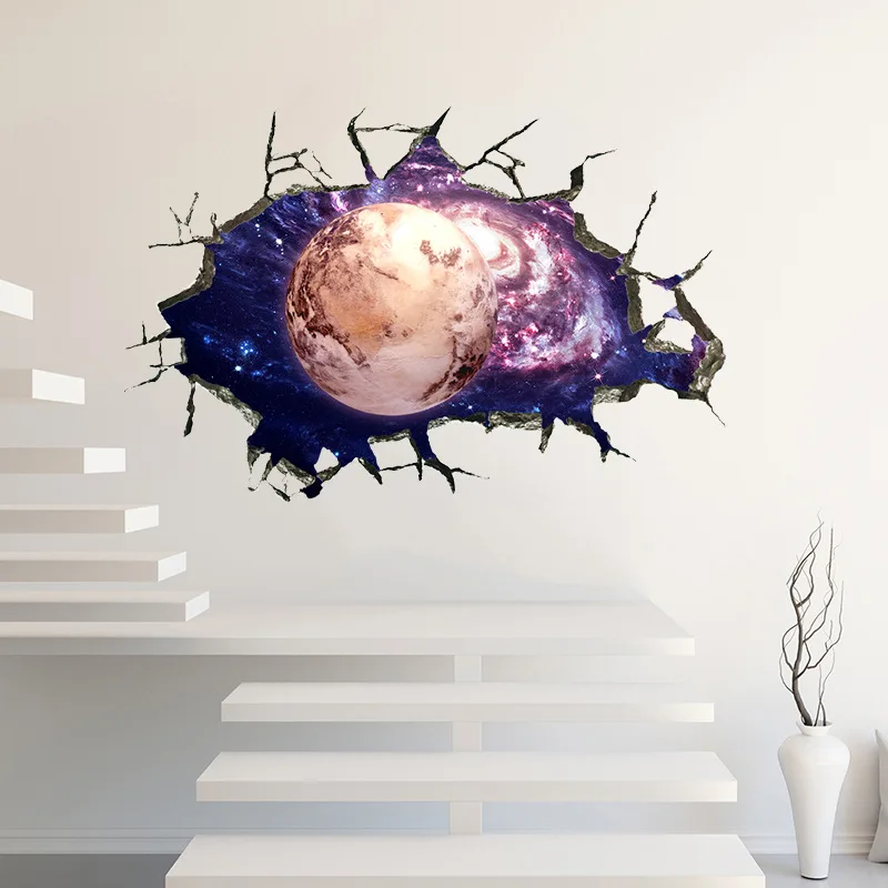New 2019 3D Creative Wall Sticker Galaxy Star Stickers for Ceiling Decoration Water Proof Kids Room Living | Дом и сад