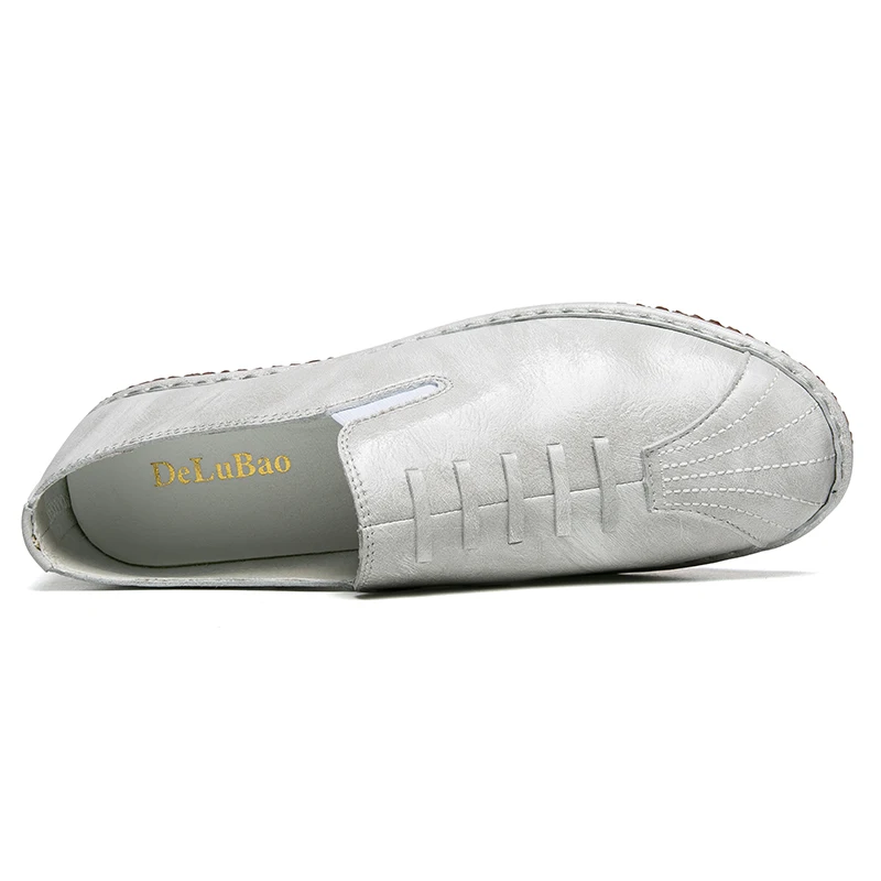 SANBANG 2018 retro round summer new flat microfiber handmade leather casual shoe business breathable driving men LX5 | Обувь
