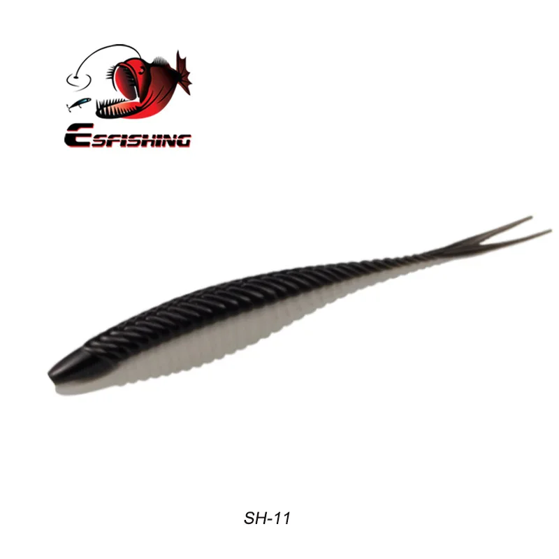 SH11 Esfishing, приманка для рыбалки, Черный Гольян, броня, Shad 120 мм, 6 шт., мягкие приманки для ловли щуки, форели, кренкбейт для ловли карпа, медленный джиг - Цвет: SH11