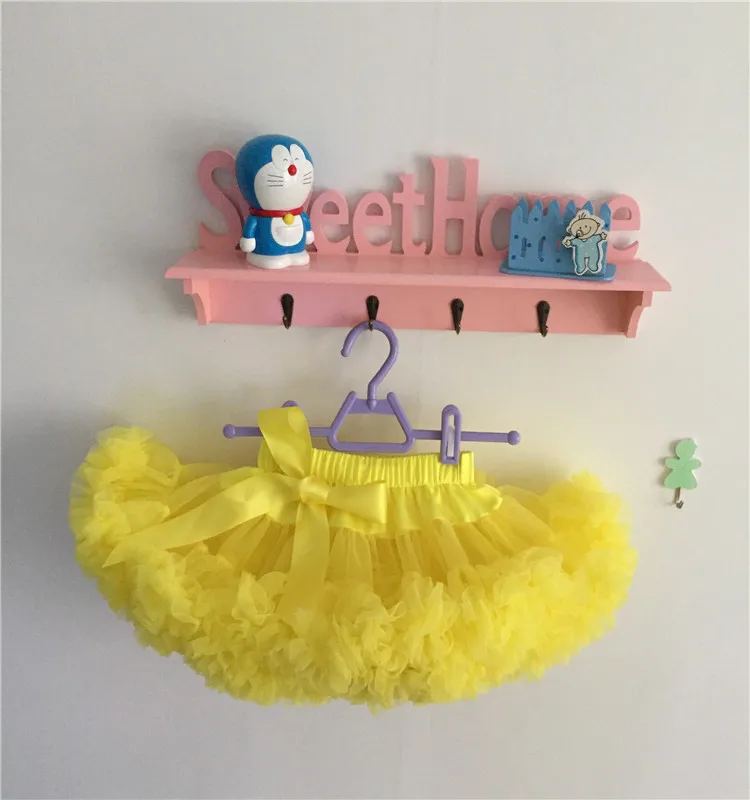 Шифоновые юбки-пачки желтого цвета из нейлона для новорожденных однотонные