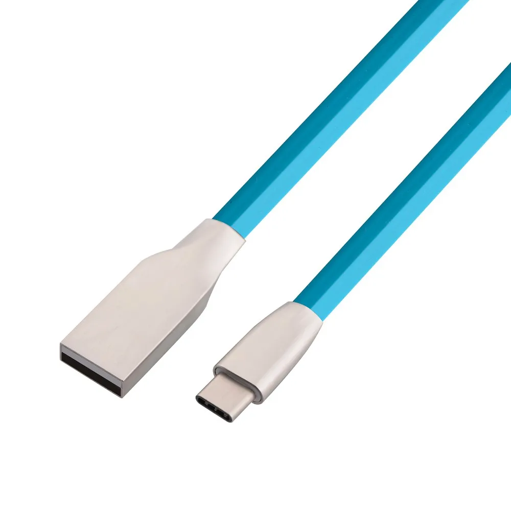 Кабель USB 3 1 Type C для Xiaomi 4C Nokia N1 Nexus 5X 6P LG G5 HUAWEI P9 м фута плоский 3D 2A цинковый сплав