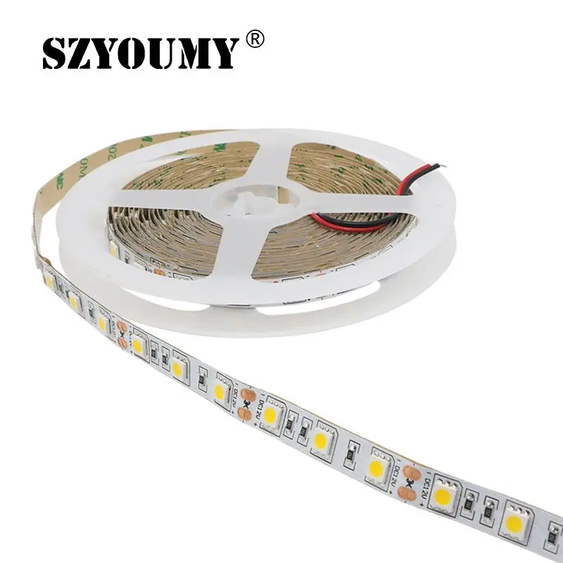 SZYOUMY IP20 Non Водонепроницаемый гибкие SMD 5050 Светодиодные ленты света 300 светодиодный