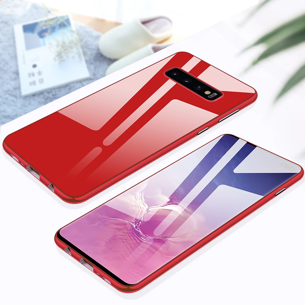 Магнитный пластиковый чехол-бампер для samsung Galaxy S10, S9, S8 Plus, S10e, Note 9, 8, S7 Edge, цвет Macron, картина маслом, закаленное стекло