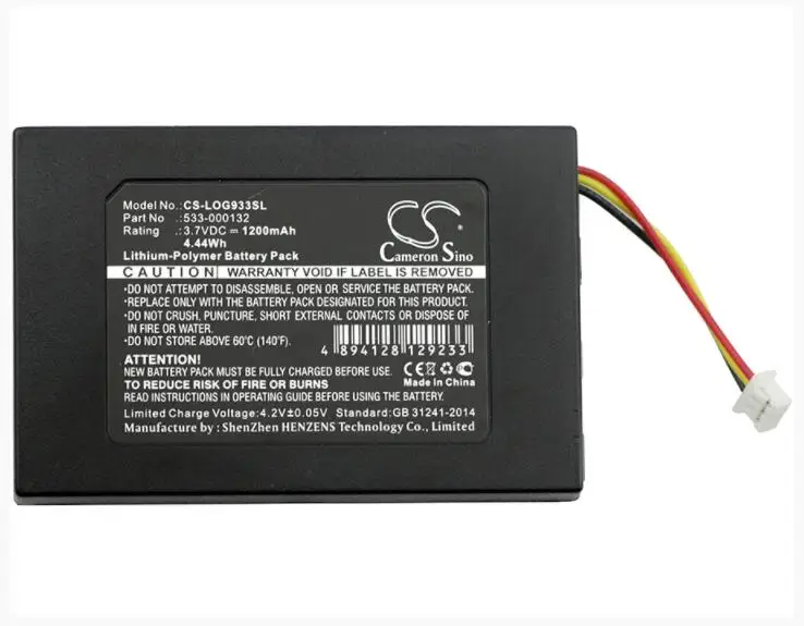 

Аккумулятор Cameron Sino 1200 мА · ч для беспроводной гарнитуры LOGITECH G533 G933 533-000132
