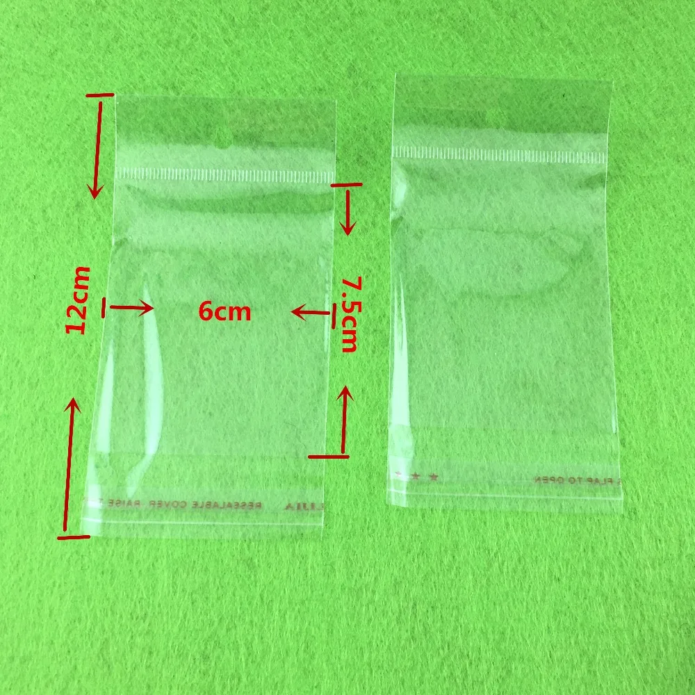 1000 шт. прозрачные пакеты для пластиковых пакетов 12 х6 см|with bag|plastic bag adhesive sealbag pack |