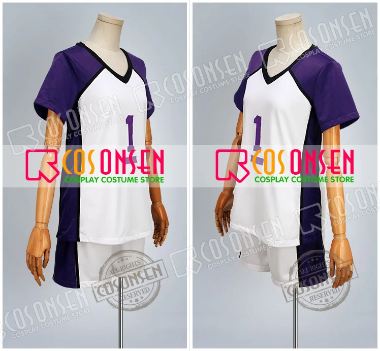 COSPLAYONSEN Haikyuu! Костюм для косплея Shiratorizawa School Wakatoshi Ushijima Трикотажный костюм все