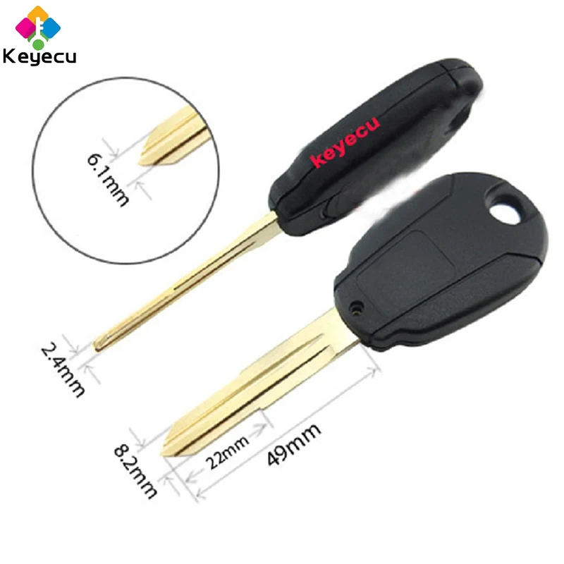 

KEYECU Replacement Remote Car Key Shell Case Housing - 2/ 3 Buttons Optional & Uncut Blade - FOB for Hyundai Kia -Only Key Shell