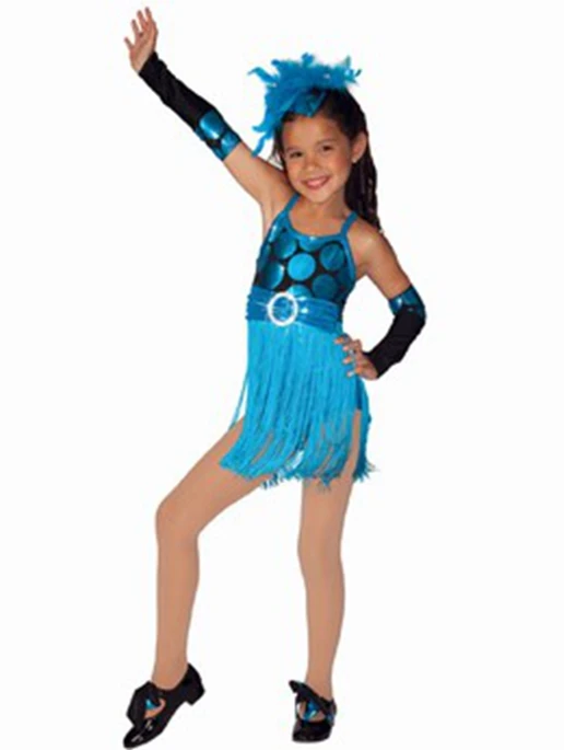 

adult kidsblue jazz dance costume dance dress street dance set with hat