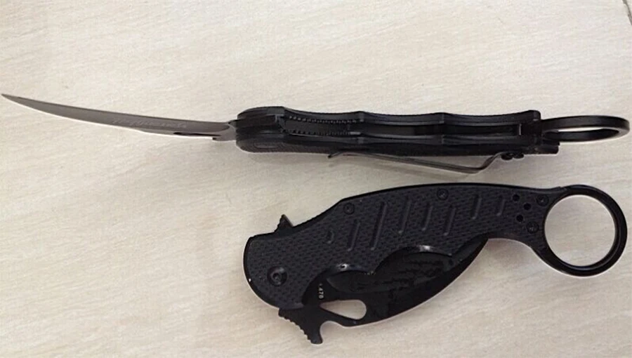 Karambit Складной нож 440C Лезвие G10 Ручка Открытый Кемпинг обучение когти охотничьи