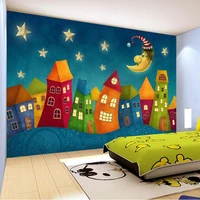 custom wall paper cartoon children castle 3d wall murals kids bedroom eco friendly non woven photo wallpaper murales de pared 3d