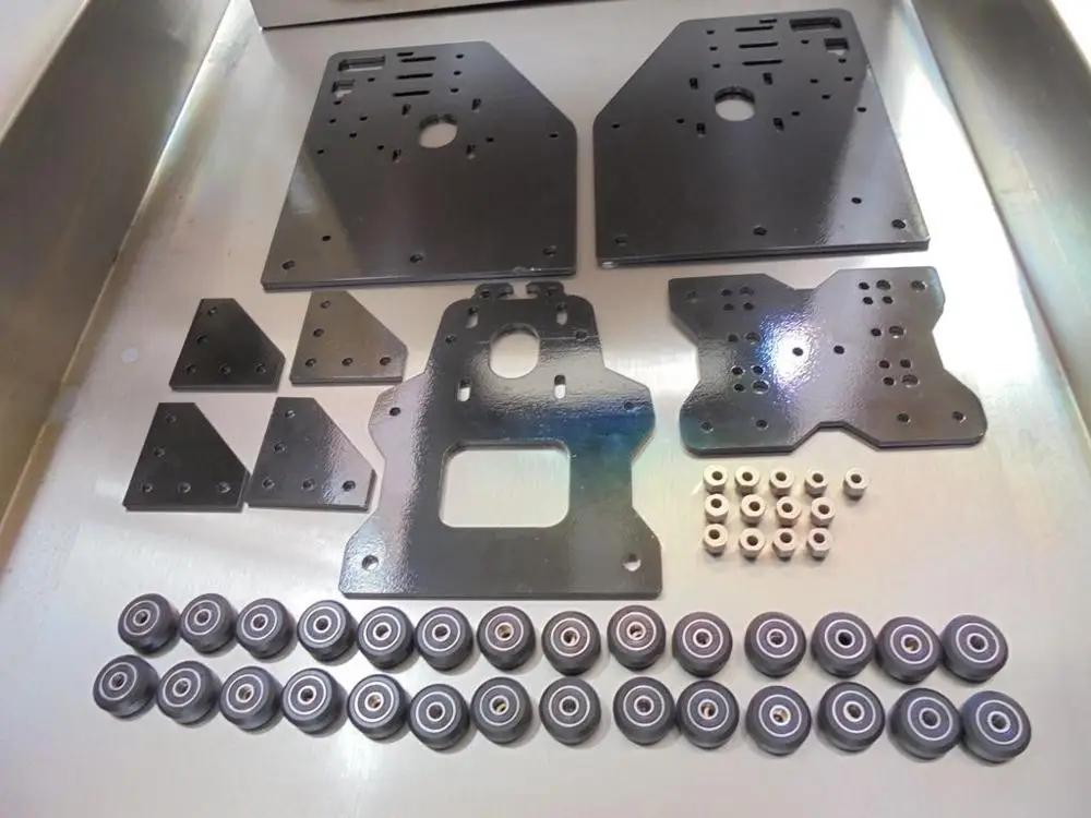 Funssor 1 комплект * маршрутизатор OX cnc портальные пластины + 28 шт Твердые V слот колеса