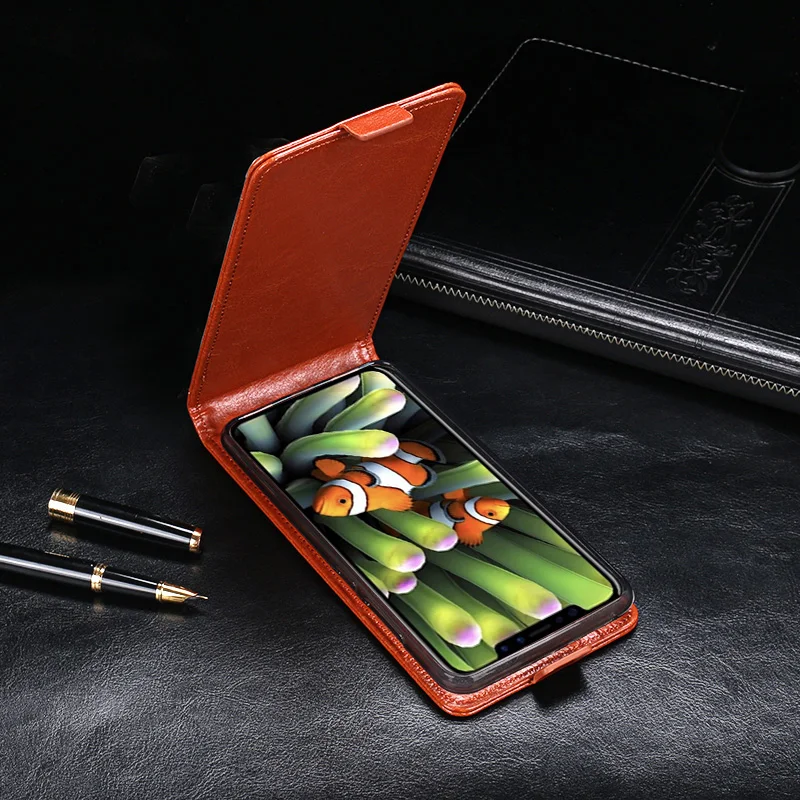 Роскошный Вертикальный флип-чехол из искусственной кожи для Apple iPhone Xr X 10 9 8 7 6 6s Plus