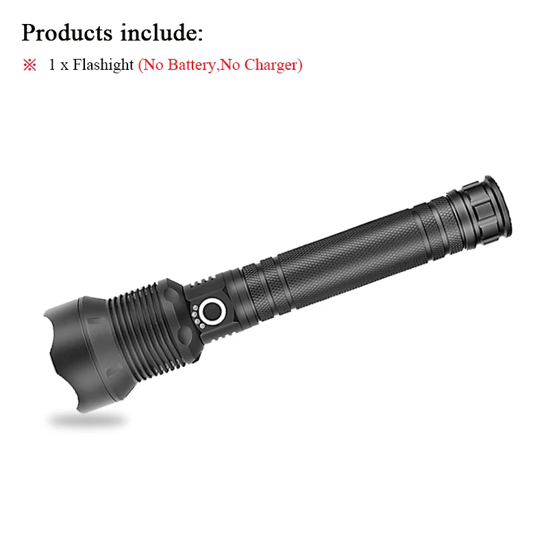 Мощный светодиодный фонарик CREE XHP70 с чипом, тактический фонарь 18650 или 26650 с аккумулятором, перезаряжаемый фонарь, фонарь, полицейский фонарь - Испускаемый цвет: HS313A1