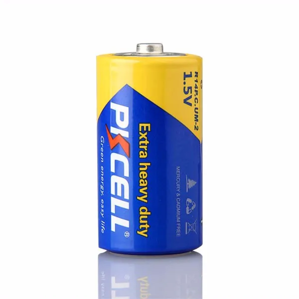 Цинковая углеродная батарея, Zn-C/R14 1,5 V упаковка из 6 батарей размера C R14P UM2 Batteria
