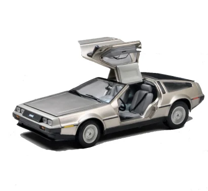 1/18 масштаб Назад в будущее часть 1 2 3 машина времени DeLorean DMC-12 машина литья под давлением модель игрушки оригинальная коробка - Цвет: B