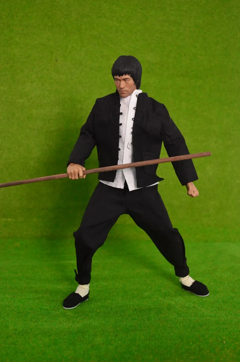 1/6th Коллекционные фигурки Куклы звезды кунг фу Брюс Ли с палкой 12 &quotфигурка героя