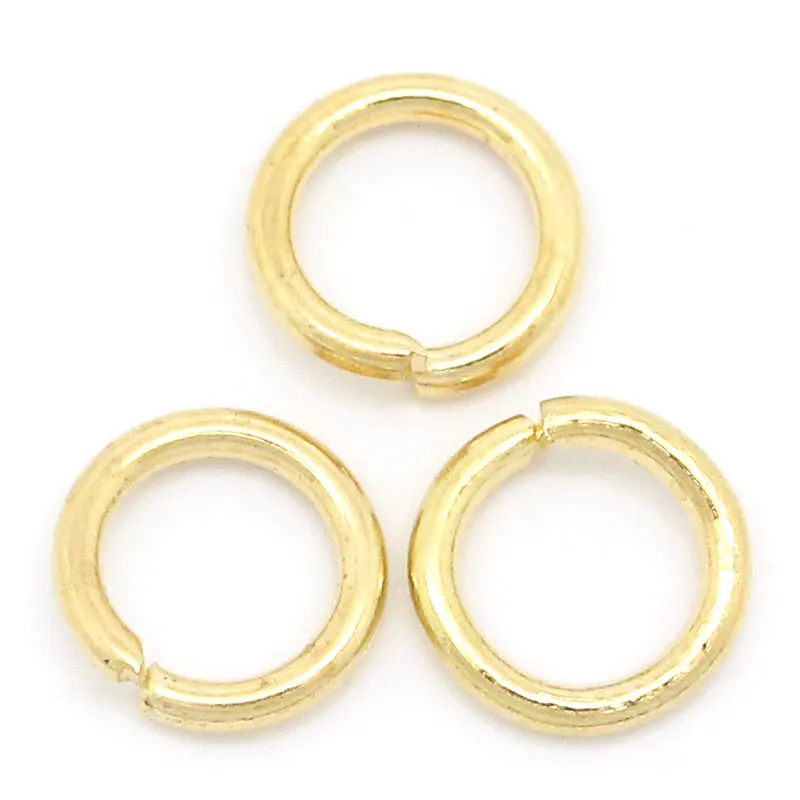 Alloy Opened Jump Rings Round Gold Color 6mm( 2/8&quot) Dia 300 PCs | Украшения и аксессуары