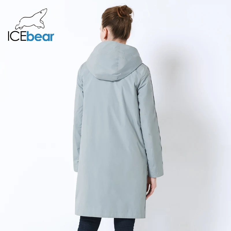 ICEbear 2021 новый женский пиджак с капюшоном высокого качества длинный большой