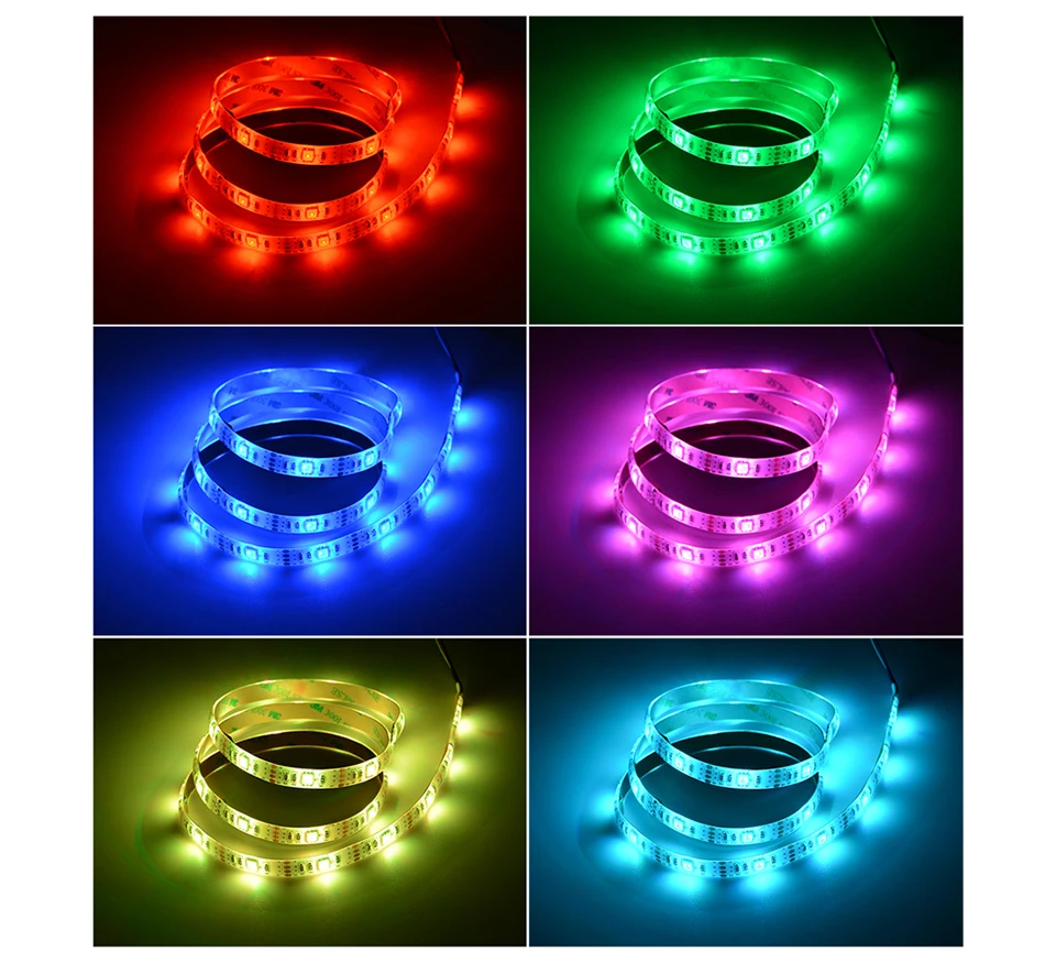 1 м 2 м 3 м 4 м 5 м RGB подсветка ТВ светодиодный светильник лампа 5050SMD 5 в питание от USB светодиодный ТВ светильник для ТВ HD ТВ фон светодиодный Диодная лампочка светильник ing