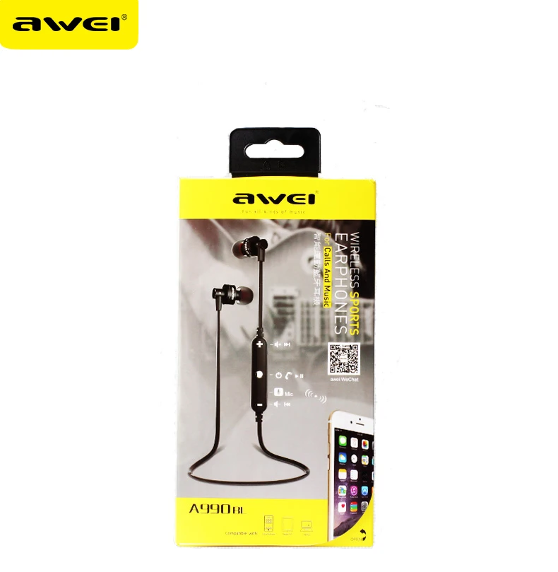 AWEI A990BL Bluetooth Coloful спорта Бег многоточечный устойчивое наушники гарнитура