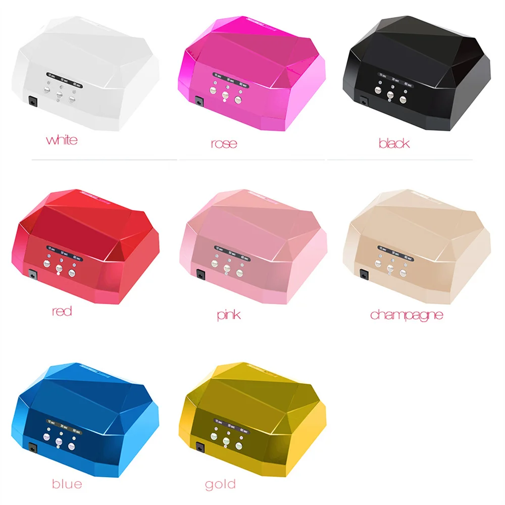 Free Shipping 36W CCFL Led Lamp for Nail Dryer &amp Curing UV Gel Polish Art Tools Diamond shaped | Красота и здоровье