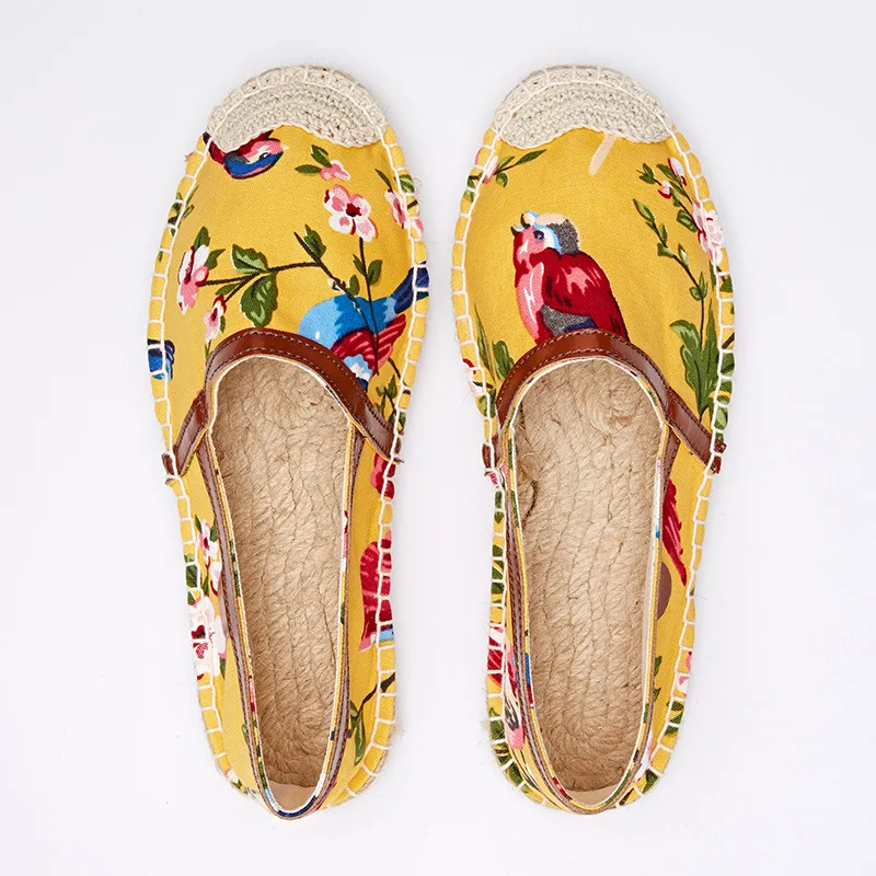 Модные Этнические повседневные Эспадрильи на плоской подошве новые женские