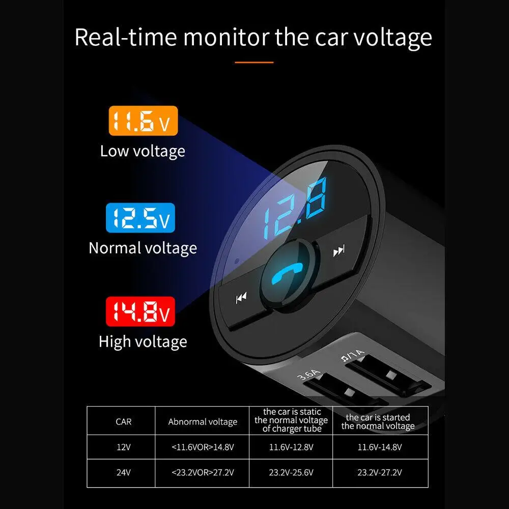Acekool BT28 автомобильный Bluetooth сигарный штекер fm-передатчик MP3 плеер Радио адаптер Комплект USB зарядное устройство r20