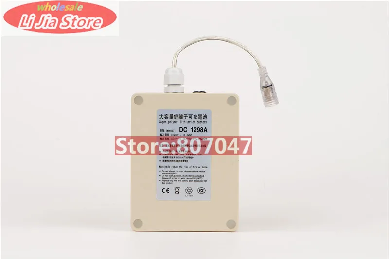 Водонепроницаемый AC/DC 12V 9800 мА/ч Ёмкость Перезаряжаемые Li-Ion Батарея прочный
