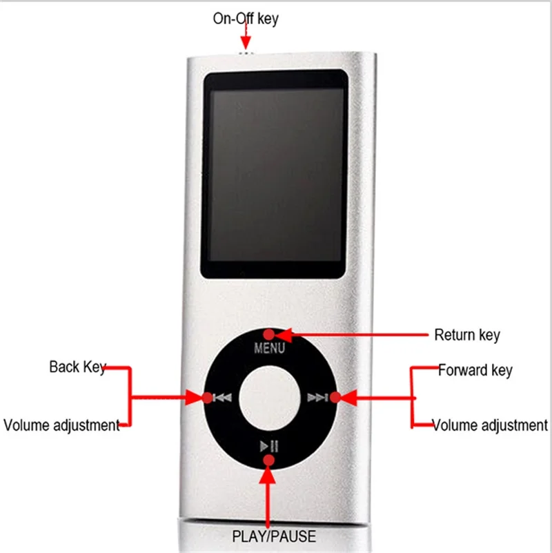 1 8 Размер 8GB Mp4 плеер 30h время воспроизведения музыки FM Радио Видео Диктофон