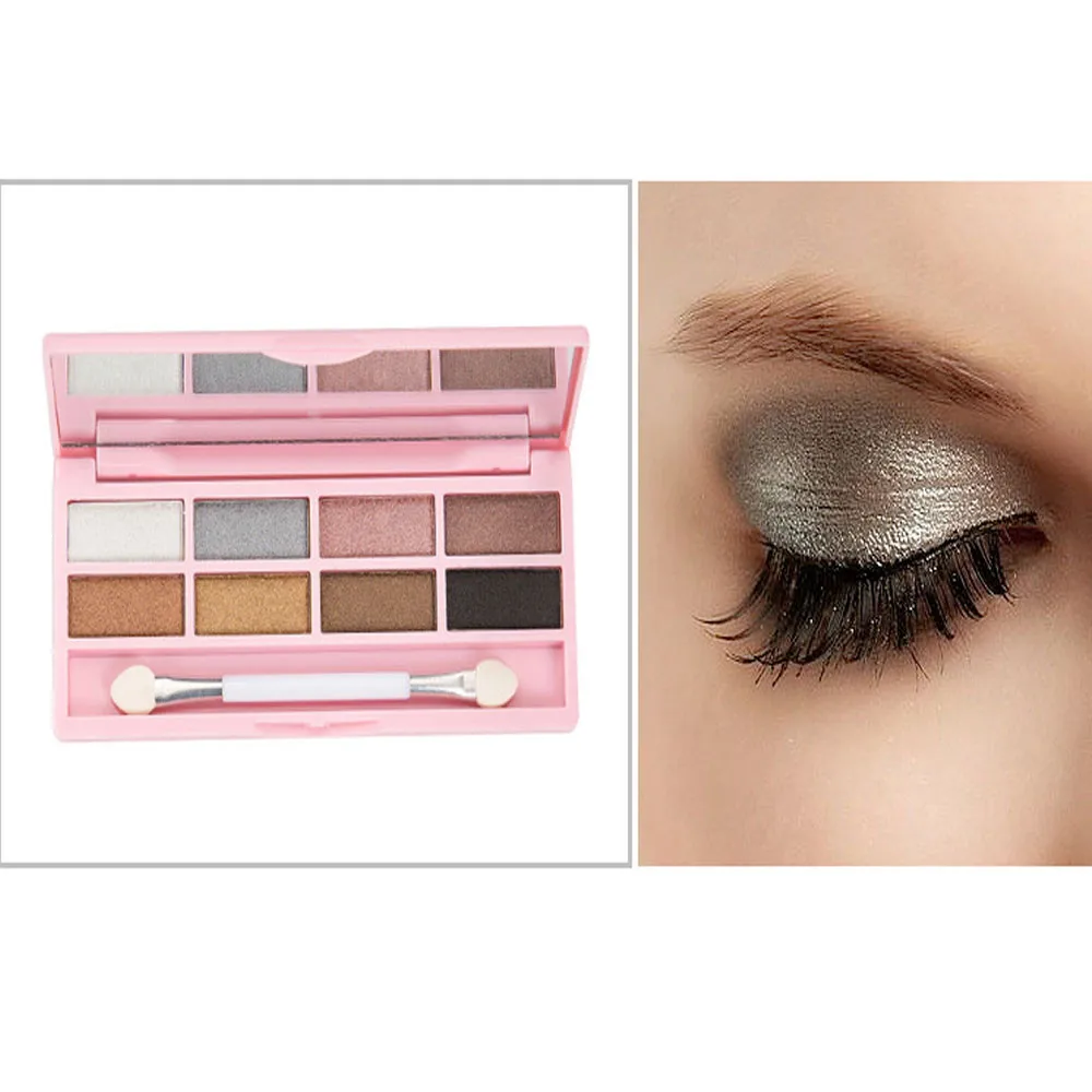 8 цветов Профессиональные натуральные тени для век Shimmer mate Palette Косметическая