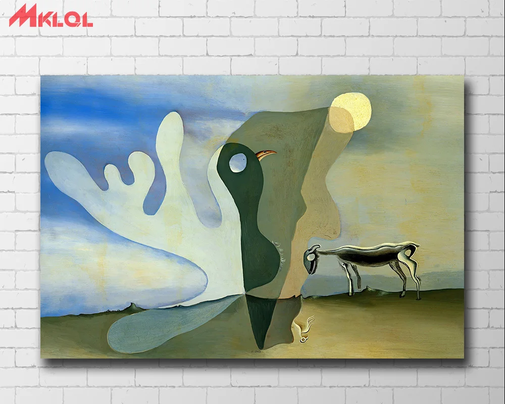 

Abstract art The Spectral Cow Salvador Dali Canvas Painting For Living Room Home Decor Oil Painting On Canvas Wall Painting