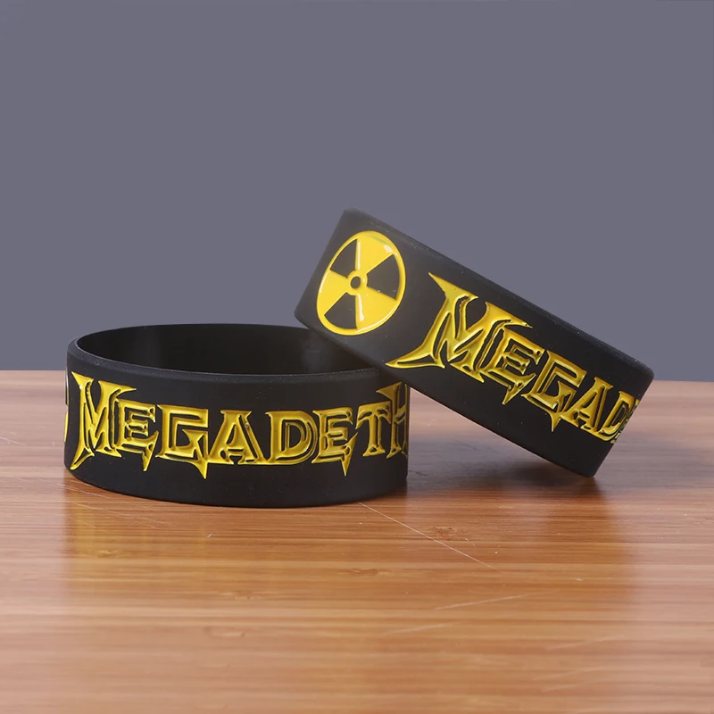Thrash Metal MEGADETH Band Silicone Bracelets Wide Version Silicon Bileklik Popular Wristband Rock Style Jerwerly | Украшения и