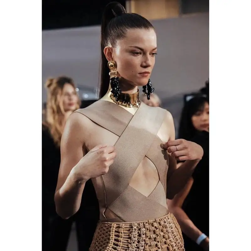 3 цвета сексуальный Замочная скважина белый телесный черный вискоза Бандажное