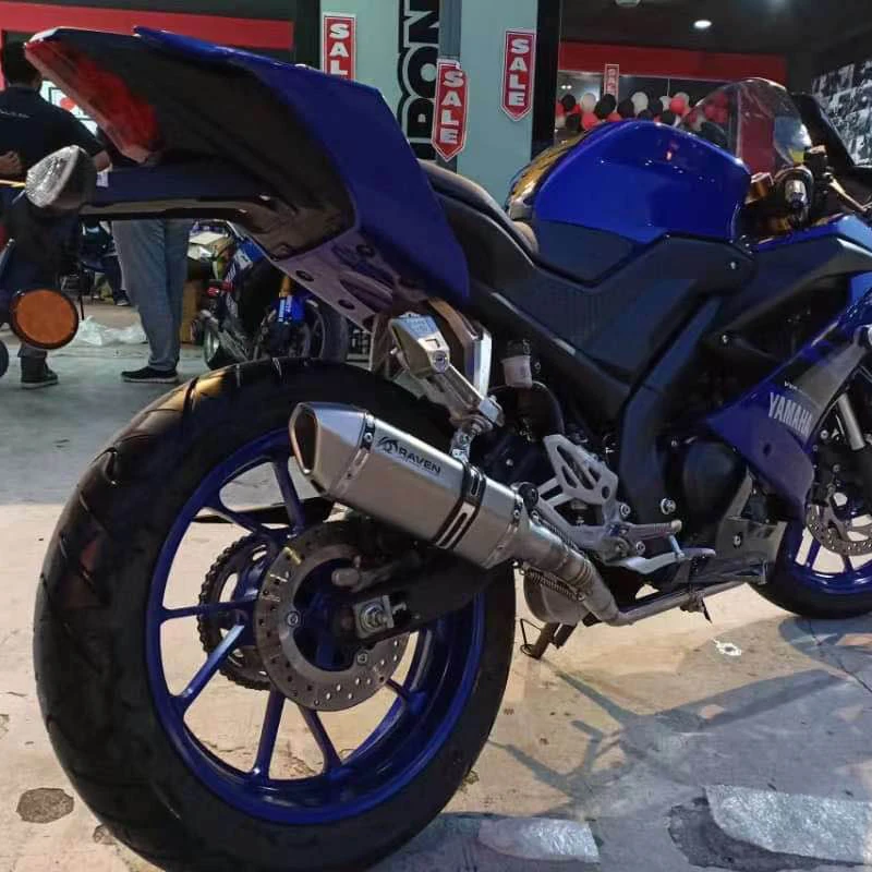 YZF-R15 150cc R15 мотоцикл защелкой из нержавеющей стали для Сталь глушитель среднего звена трубы изменение для Yamaha R15 V3.0