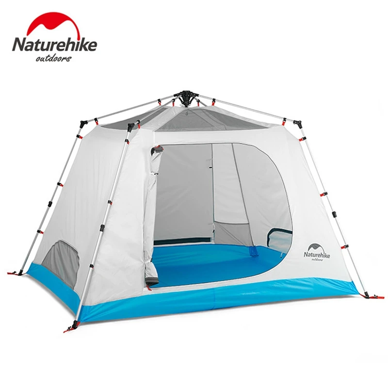 Naturehike большая семейная палатка 4-6 человек Автоматическая открытая Водонепроницаемая одна спальня и две гостиные для отдыха на открытом воздухе Кемпинг путешествия