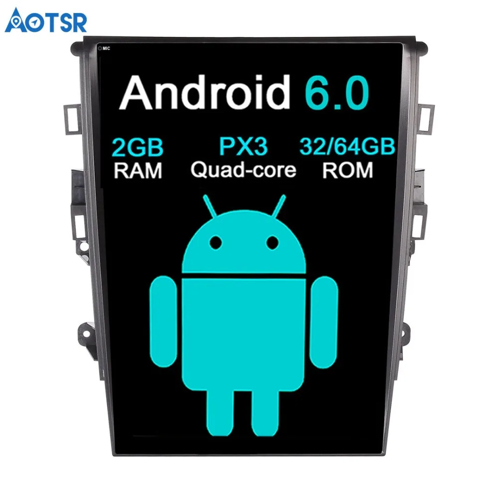 Aotsr 12 1 &quotIPS Android 6 0 Автомобильный без dvd плеера GPS навигация для Ford Mondeo Fusion MK5 2013 +