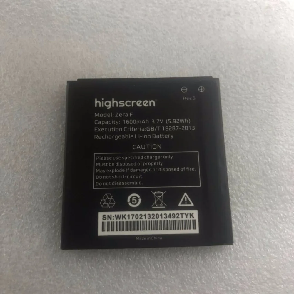 Ночной клуб... Новый 4 5x54x57 3 мм 1600 мАч Аккумулятор для Highscreen Zera F Rev. с мобильного