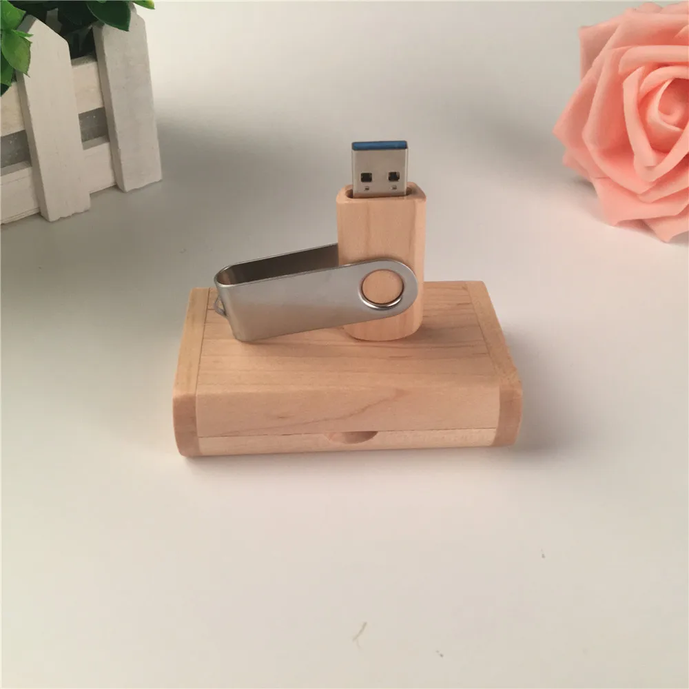 Кленовый флэш накопитель usb 3 0 с деревянной металлической застежкой (более 15 шт.